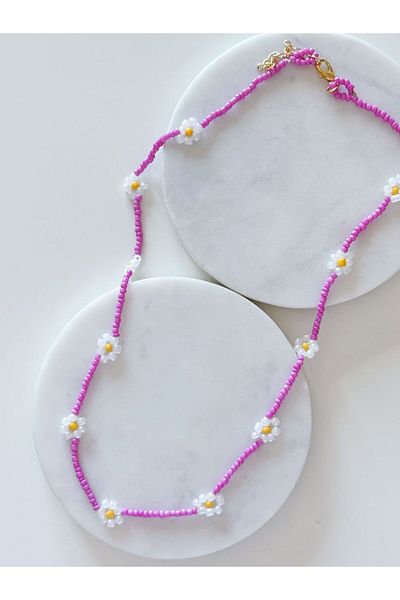 CHARMLUCKY Beads Daisy Necklace