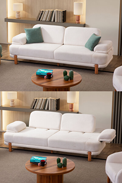 Eymense Belgrad Üçlü Koltuk Beyaz