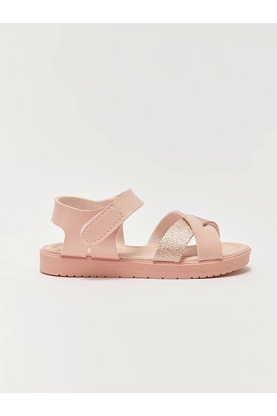 LC Waikiki Lcw Steps Pink Printed Girls Sandals