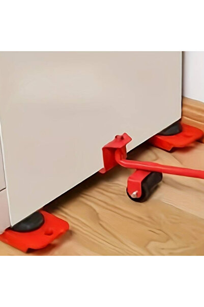 Herum Set of wheels for moving furniture, appliances, Red/Black, 5 pieces