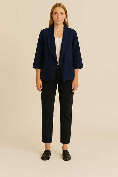 enmodaiçgiyim 100% Cotton Muslin Fabric Women's Jacket
