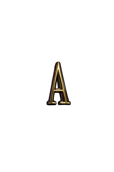 flores Plastic letter for apartment / gate, self-adhesive, gold, 55 mm, letter A