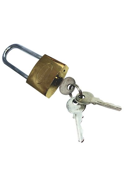 flores Yellow padlock with handle, 32 mm, 6 pcs / box