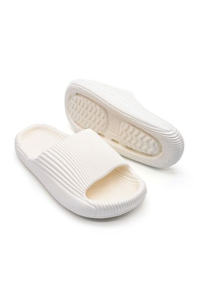 Tmall Women's Slippers, Plain Pattern, Foam, Pd1035, White