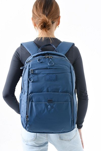 571 Collections Çanta Medium Size Backpack Ultra Light Multi Pocket Blue (Model:571-13-9E)