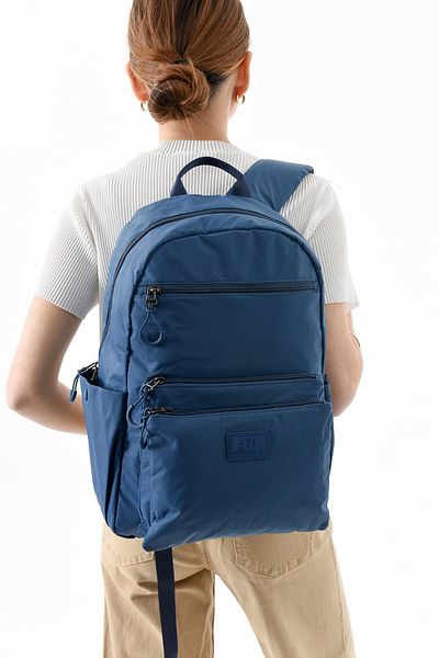 571 Collections Çanta Medium Size Backpack Ultra Light Multi Pocket Blue (Model:571-13-9B)
