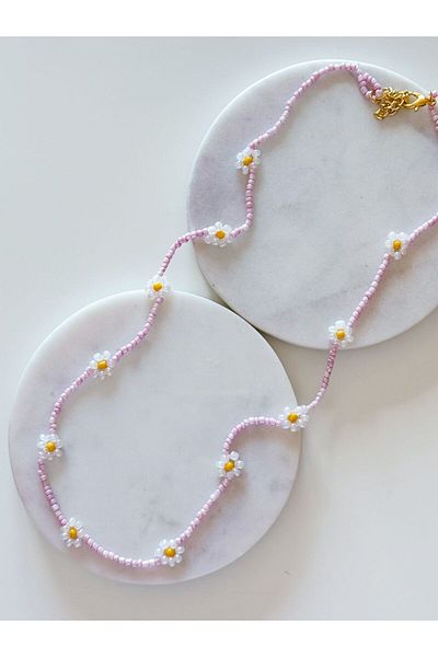 CHARMLUCKY Beads Daisy Necklace