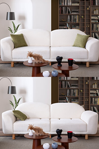 Eymense Viyana Üçlü Koltuk Beyaz