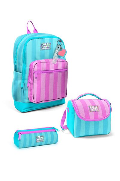 Coral High Set de genți de școală din 3 piese cu modele colorate pentru copii0123769 (SEZON NOU 2025)