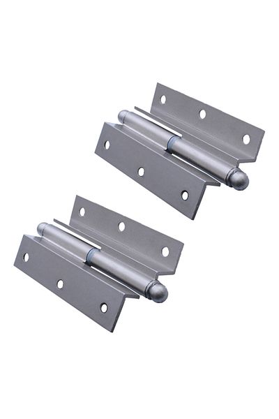 flores Kneeling hinge, made of aluminum, for door, satin, left, H 120 mm, 2 pcs / set