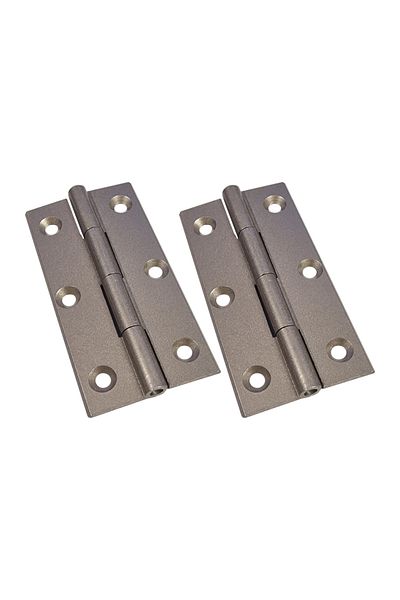 flores Aluminum hinge, right, for door, satin, 40 x 80 mm, 2 pcs / set