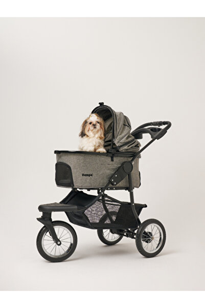 Zampa Melona Kedi Ve Köpek Arabası Gri 57x84x107 Cm