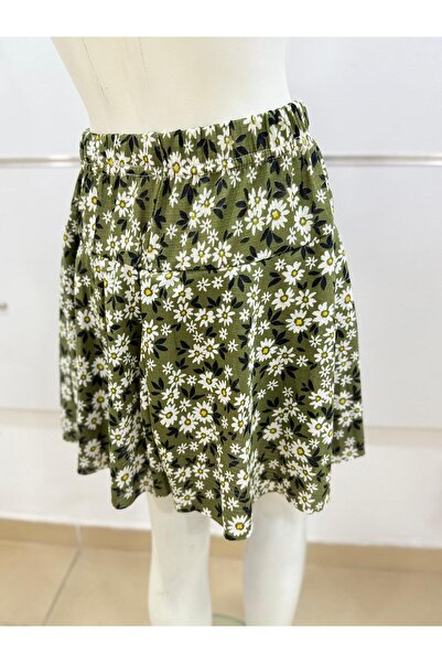 Esterella fustă pantaloni scurți pentru fete cu volan / fustă cu model de flori cu volan / fustă mini pantaloni scurți de vară