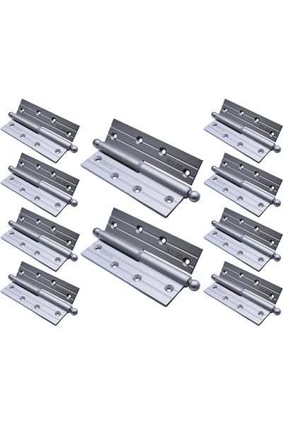flores Aluminum hinge, right, for window, satin, left, 70 x 120 mm, 10 pcs / set