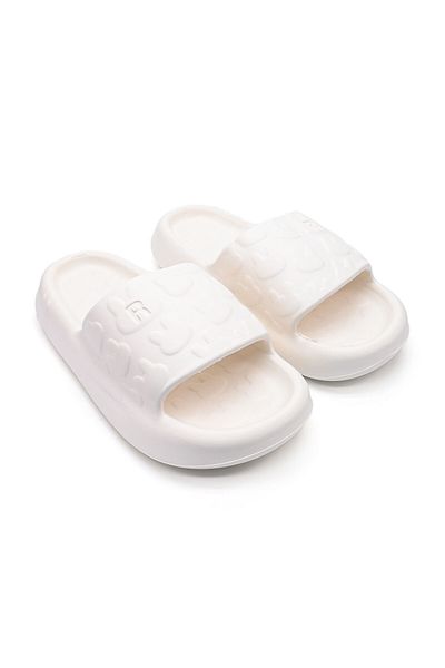 Tmall Women's Slippers, Plain Pattern, Foam, Pd1031, White