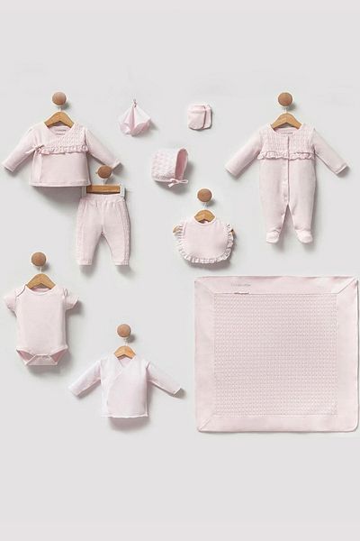 Cassiope Soft Touch Frilly Textured Gift 10 Pieces Newborn Boxed Hospital Outlet