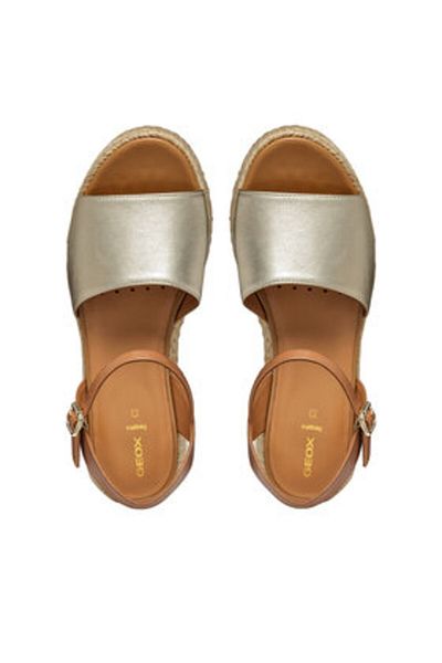 Geox women's espadrilles D55SRC-0Y243 gold-coloured
