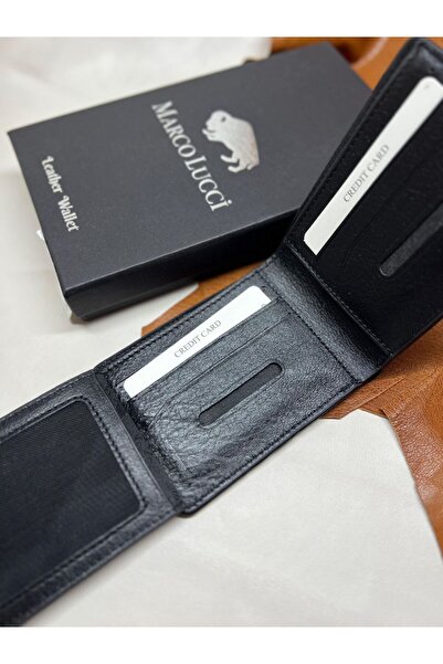 Tarz Genuine Leather Black Men's Wallet – Thin, Stylish, Functional