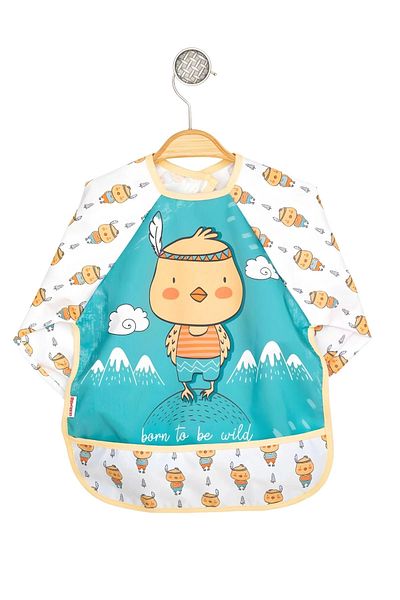 Magu Baby Chick Patterned Long Sleeve Wearable Waterproof Baby Bib