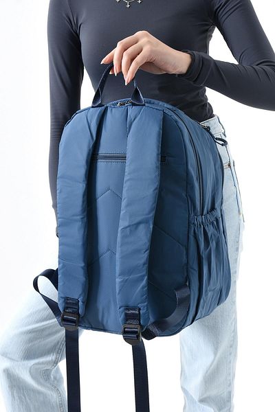 571 Collections Çanta Medium Size Backpack Ultra Light Multi Pocket Blue (Model:571-13-9E)
