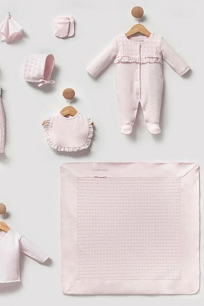 Cassiope Soft Touch Frilly Textured Gift 10 Pieces Newborn Boxed Hospital Outlet