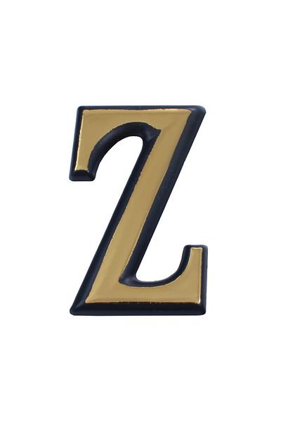 flores Plastic letter for apartment / gate, self-adhesive, gold, 55 mm, letter Z