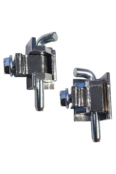 flores Metal hinge for locker room, with bolt, 180 degree rotation, shiny chrome, 2 pcs / set
