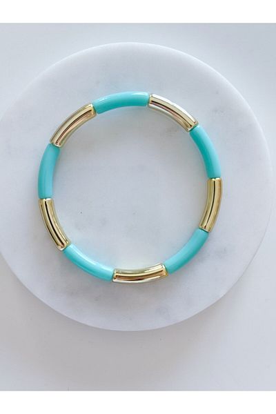 CHARMLUCKY Colorful Bone-Gold Thin Bracelet
