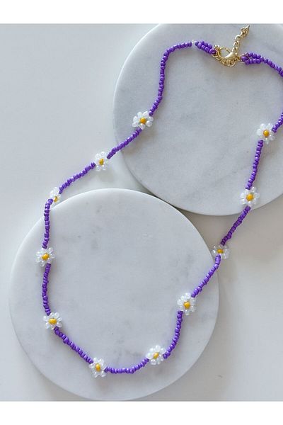 CHARMLUCKY Beads Daisy Necklace