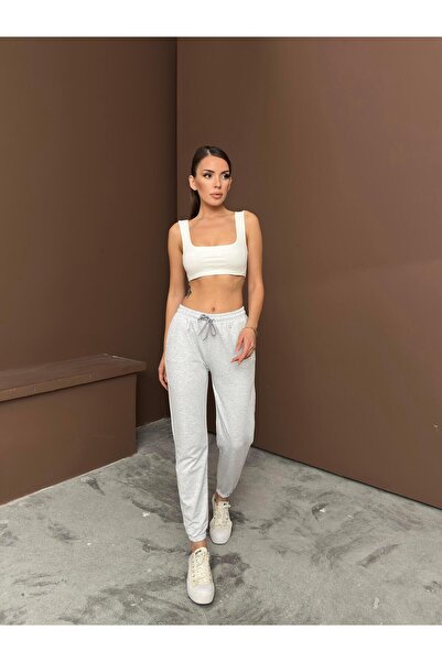 Jeevee Відкриті сірі еластичні штани з манжетами, чотири сезони, джоггер, без...