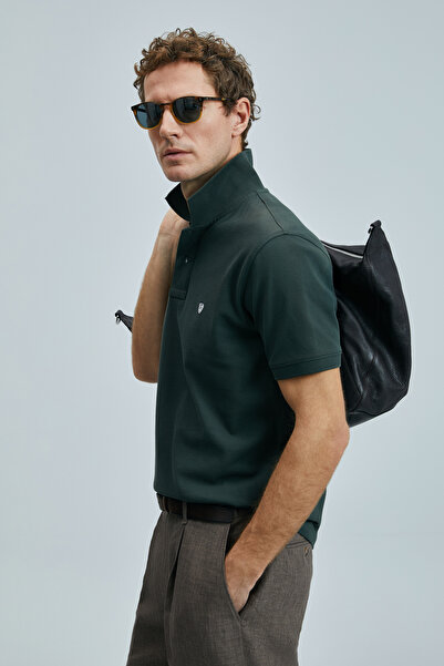 Lufian With Logo Cotton Comfort Fit Buttoned Polo Collar 2'Li t Shirt Men t Shirt 111040206S2