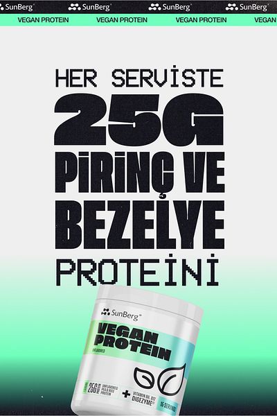 SunBerg Vegan Protein I Unflavored 450 g - 15 Servings