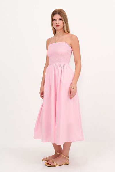 Addax Strapless Gimped Dress E3745