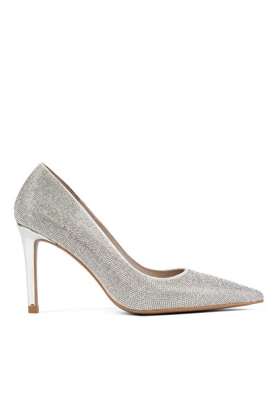 Celal Gültekin Kadın Lame Taşlı İnce Topuklu Stiletto