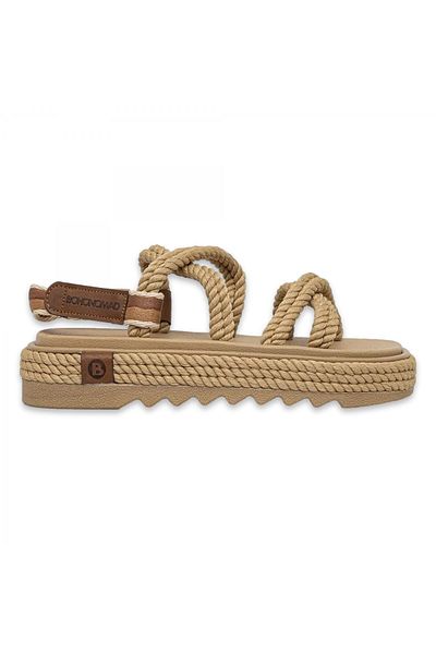 Bohonomad Γυναικεία σανδάλια Bodrum Mid Platform Rope Beige