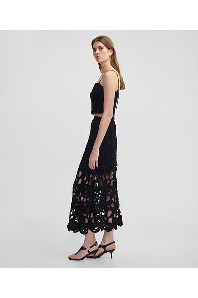 İpekyol Crocodile midi skirt
