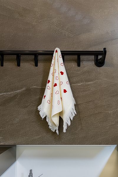 Miabella Home Кухненска кърпа, кърпа за сушене на кухненски кърпи, силно водоабсорбираща кърпа за ръце във формата на сърце
