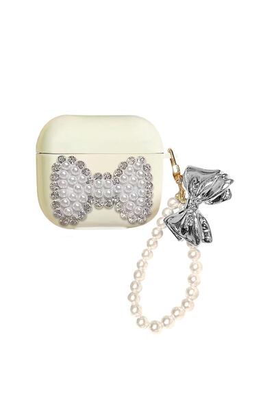 Microsonic Xiaomi Redmi Buds 3 Kılıf Papyon Figürlü Gümüş