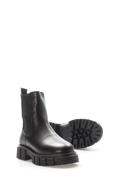 FAST STEP Genuine Leather & Fur Women's Classic Boots 710Kza6007