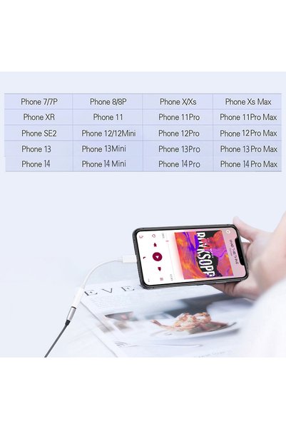 EXENAR iPhone 13 Pro / Pro Max / Plus Compatible Lightning 3.5mm Headphone Converter Converter Jack Apparatus