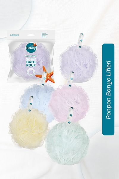 Balmy Set of 5 Medium Bath Loofah