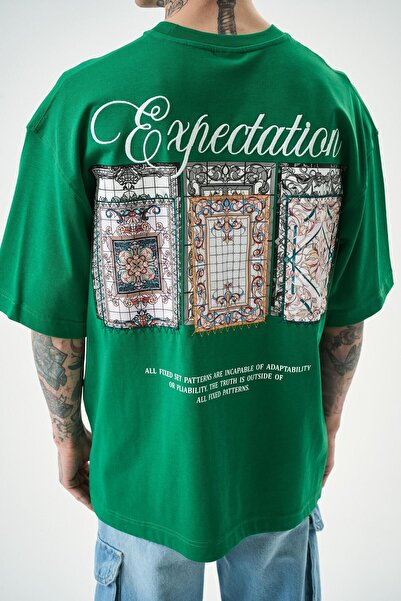 Respire Чоловічий оверсайз-футболка з вишивкою Expectation від Benetton