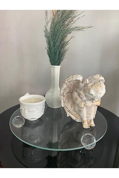 Mirsa Global Glass Presentation Stand Coffee Table Top Cake Plate Coffee Presentation