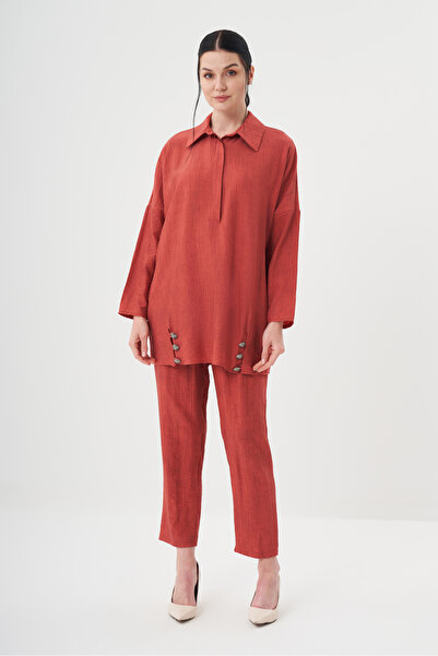 Jupe Kadın Gömlekli Basic Takım 8534