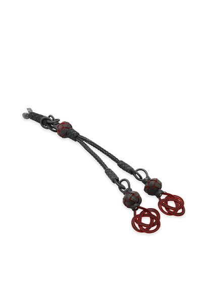 Tesbihane Red-Tumbled Color 1000 Sterling Silver 2-Piece Kazaz Tassel