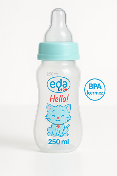 Eda 250 ml Biberon – BPA İçermez, Sızdırmaz Kapaklı, Ölçekli Gövde