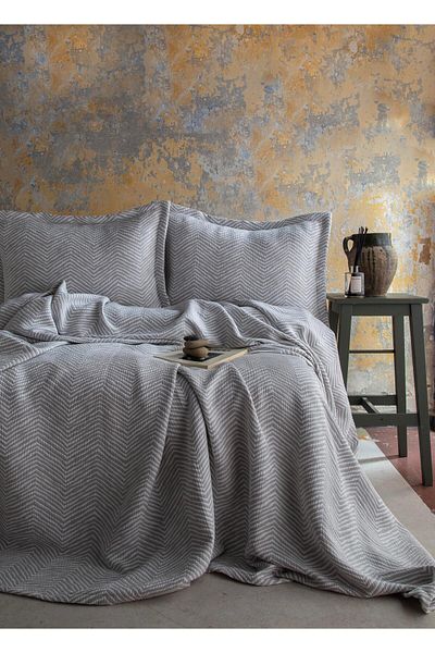 Apricitas HOME Double Bed Cover Set Marty Gray - Bed Cover