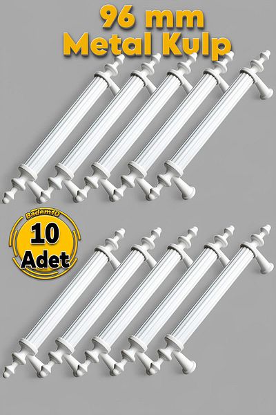 Badem10 Erciyes Mobilier Bucătărie Dulap Sertar Dulap Capac Mâner Mâner Alb (96 MM-9,6 CM) Mânere metalice
