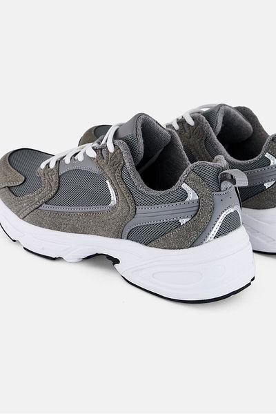 RBX Men Brand Logo Lace Up Running Shoes, Dark Grey