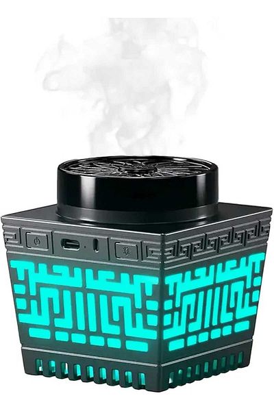HEATZ Quran Speaker and Small Incense Burner with Remote Control with 114 Surahs of the Holy Quran and Night Light